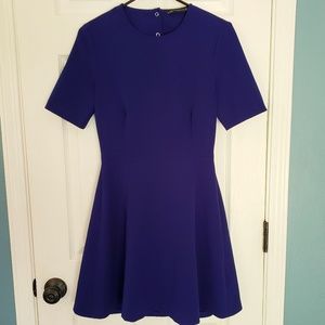 Zara Purple Skater Dress with Open Back